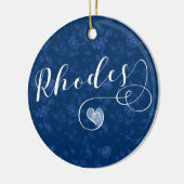 Rhodos Flag in Heart, Griekenland Snowflake Keramisch Ornament (Links)
