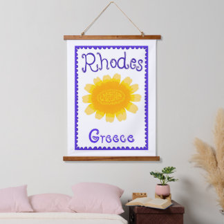 Rhodos Griekenland Bold Bloom Wood Topped Wall Tap Hangend Wandkleed