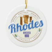 Rhodos Griekenland  Egeïsche eiland Souvenir Keramisch Ornament (Voorkant)