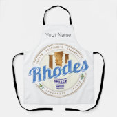 Rhodos Griekenland  Egeïsche eiland Souvenir Schort (Voorkant)