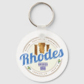Rhodos Griekenland Egeïsche eiland Souvenir Sleutelhanger (Voorkant)