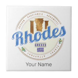 Rhodos Griekenland  Egeïsche eiland Souvenir Tegeltje