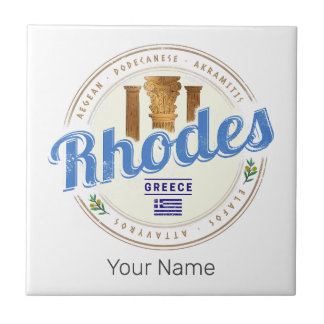 Rhodos Griekenland Egeïsche eiland Souvenir Tegeltje