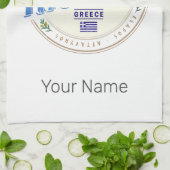 Rhodos Griekenland  Egeïsche eiland Souvenir Theedoek (Gevouwen)