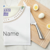 Rhodos Griekenland  Egeïsche eiland Souvenir Theedoek (Quarter Fold)