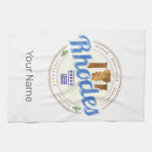 Rhodos Griekenland  Egeïsche eiland Souvenir Theedoek (Horizontaal)