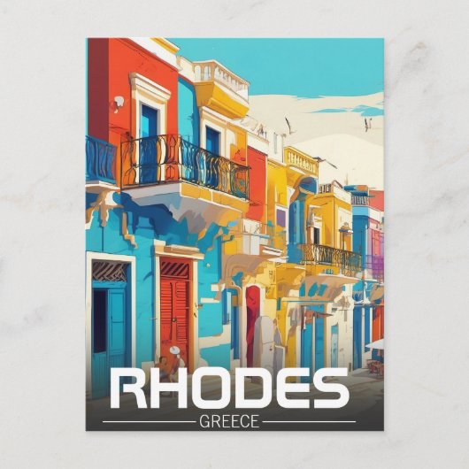 Rhodos, Griekenland Eiland souvenir Briefkaart (Voorkant)