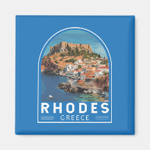 Griekenland Magneet De Oude Stad Rhodos Van Griekenland 3D Koelkastmagneet Ambachten Collectie Reisgeschenk