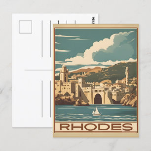 Rhodos Griekenland - Rhodes Island Griekenland re Briefkaart