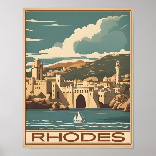  Rhodos Griekenland - Rhodes Island Griekenland re Poster (Voorkant)