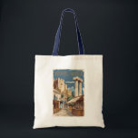 Rhodos Griekenland Ruïnes Reizen Art Vintage Tote Bag<br><div class="desc">Rhodes retro vector reisontwerp. Rhodos,  het grootste van de Dodekanesos-eilanden van Griekenland,  staat bekend om zijn strandresorts en oude ruïnes.</div>