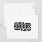 Rhodos Griekenland Skyline Cityscape Trip Cadeau Briefkaart (Voorkant / Achterkant)