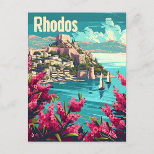 Rhodos Griekenland Vintage Briefkaart