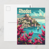 Rhodos Griekenland Vintage Briefkaart (Voorkant / Achterkant)