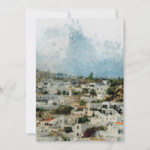 Rhodos Griekenland zomer bruiloft save the date ka Bedankkaart (Achterkant)