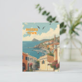  Rhodos Stad Griekenland Travel Art Vintage Briefkaart (Staand voorkant)