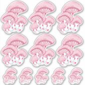 Rhodotus roze paddenstoel Sticker Sheet (Voorkant)