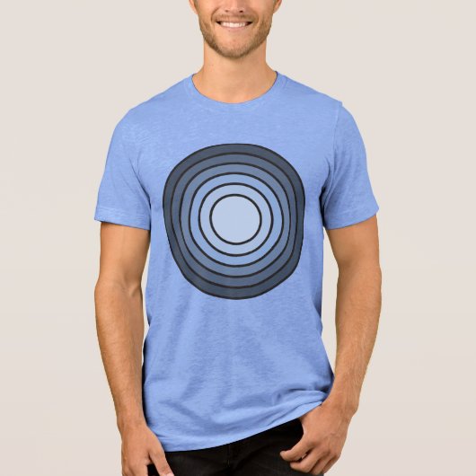 Rholmn (Gecombineerd Blauw) Tri-Blend Shirt (Voorkant)