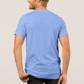Rholmn (Gecombineerd Blauw) Tri-Blend Shirt (Achterkant)