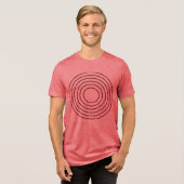 Rholmn (rood omlijnd) Tri-Blend shirt (Voorkant volledig)