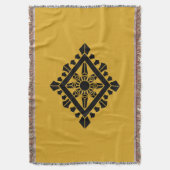 Rhombic dharma chakra deken (Voorkant Verticaal)