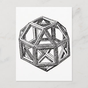 Rhombicuboctahedron, Leonardo Da Vinci Briefkaart