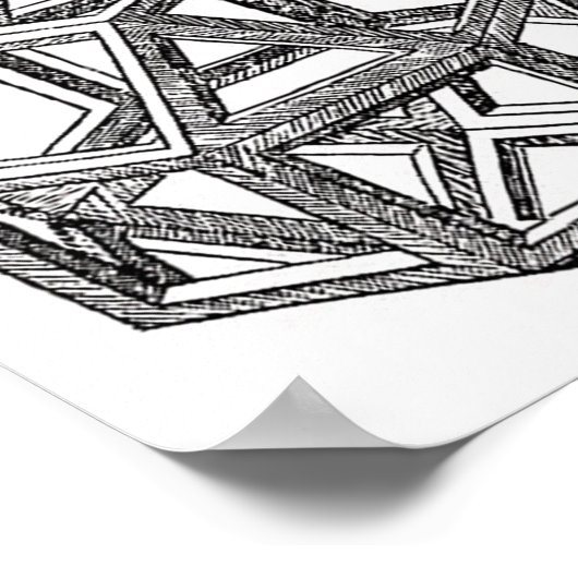 Rhombicuboctahedron, Leonardo Da Vinci Poster (Hoek)