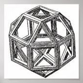 Rhombicuboctahedron, Leonardo Da Vinci Poster (Voorkant)