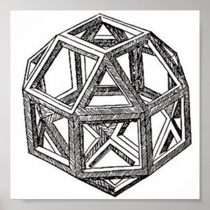 Rhombicuboctahedron, Leonardo Da Vinci Poster