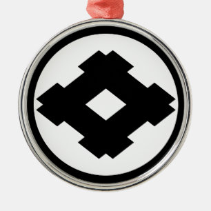 Rhombisch wel lijst in rijstkoek metalen ornament