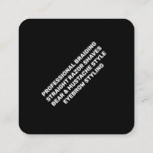 Rhomboïde stijlcover wit zwart vierkante visitekaartje (Achterkant)