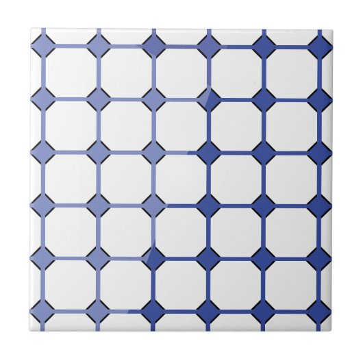 Rhombus Attractive Ceramic Tile Tegeltje (Voorkant)