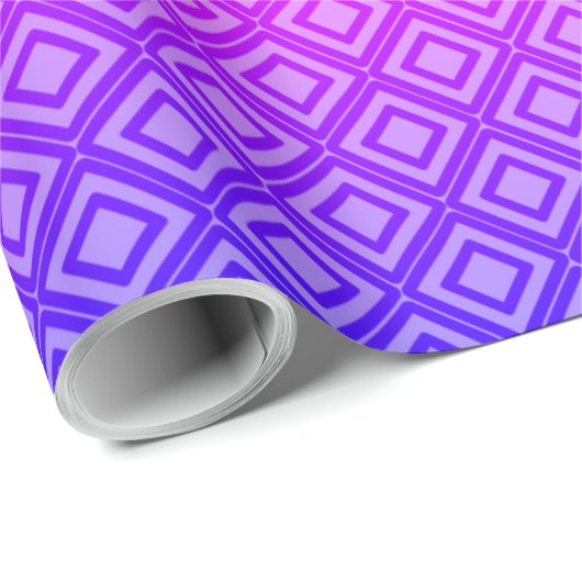 Rhombus blue orange cadeaupapier (Rol Hoek)