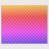 Rhombus blue orange cadeaupapier (Vlak)