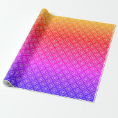 Rhombus blue orange cadeaupapier (Uitgerold)