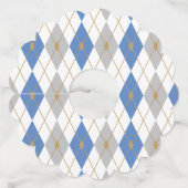 Rhombus Colour Combination 2 Wijnglaslabel (Voorkant)