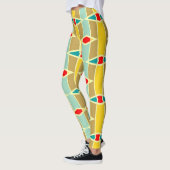 Rhombus en andere vormen patroon leggings (Links)