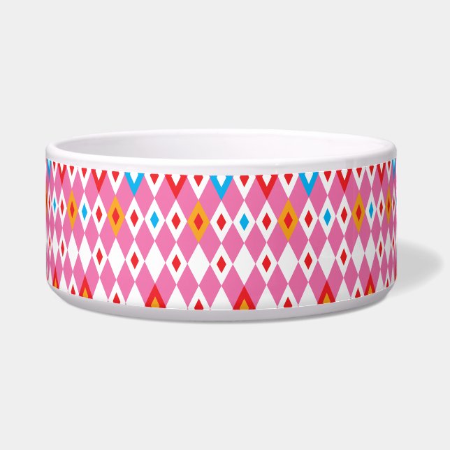 Rhombus Pattern Voerbakje (Voorkant)