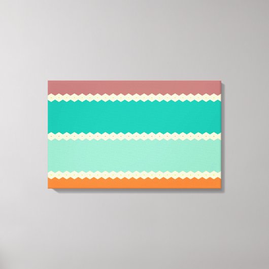 Rhombus rijen abstract ontwerp canvas afdruk (Voorkant)