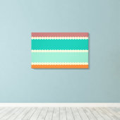 Rhombus rijen abstract ontwerp canvas afdruk (Insitu (Houten vloer))