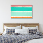 Rhombus rijen abstract ontwerp canvas afdruk (Insitu (Slaapkamer))