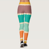 Rhombus rijen abstract ontwerp leggings (Achterkant)