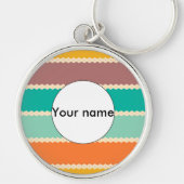 Rhombus rijen abstract ontwerp sleutelhanger (Voorkant)