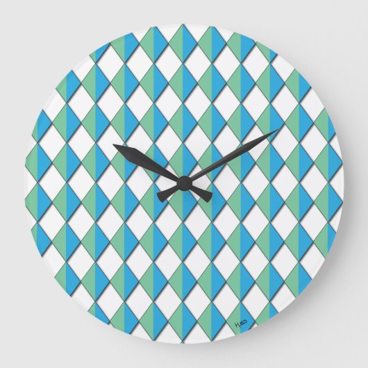 Rhombus Rumpus Large Clock Grote Klok (Voorkant)