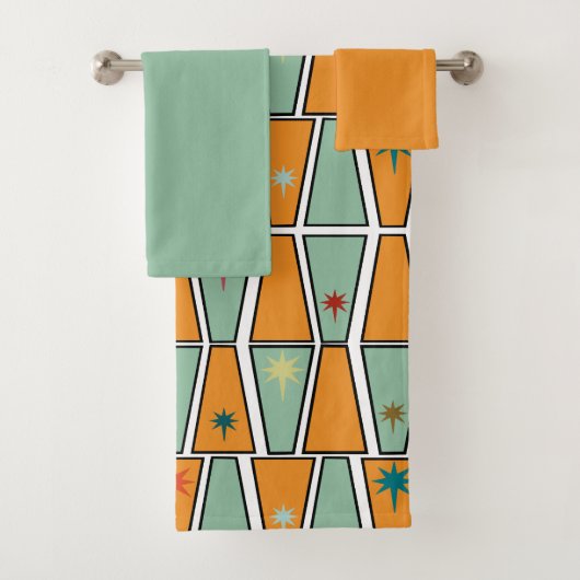 Rhombuses with Starbursts  Bad Handdoek (Insitu)