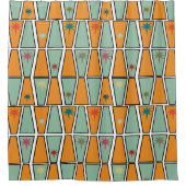 Rhombuses with Starbursts  Douchegordijn (Voorkant)