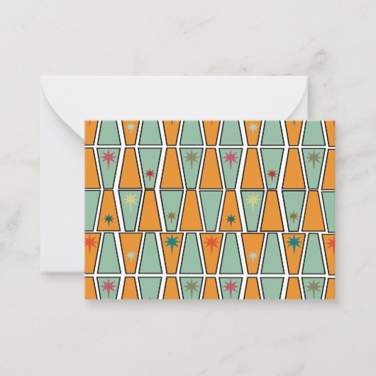 Rhombuses with Starbursts  Notitiekaartje (Voorkant)