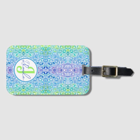 Rhonda Mosaic Luggage Tag Bagagelabel (Voorkant (horizontaal))