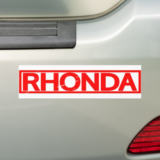 Rhonda Stamp Bumpersticker (Op auto)