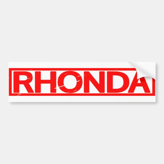Rhonda Stamp Bumpersticker (Voorkant)